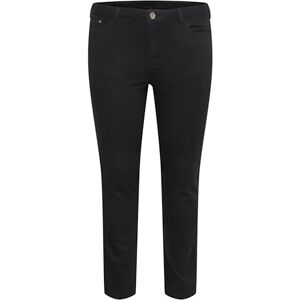 Kaffe Curve Plus-storlek dam jeans hög midja smal passform ankel längd dam, Svart djup, 40/Stor Kaffe Curve Plus-storlek dam jeans hög midja smal passform ankel längd dam, Svart djup, 40/Stor