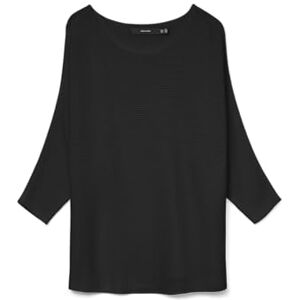 VERO MODA Kvinnors VMNORA 3/4 Boatneck blus NOOS tröja, svart, M, svart, M VERO MODA Kvinnors VMNORA 3/4 Boatneck blus NOOS tröja, svart, M, svart, M