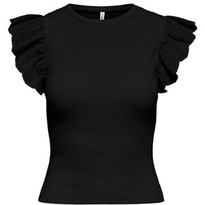 ONLY Onlsia Life Sl Mix Top KNT, svart, M ONLY Onlsia Life Sl Mix Top KNT, svart, M