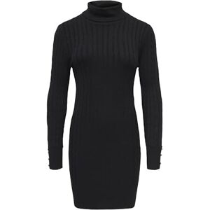 ONLY Onllouis Ls polotröja Cable Dress at KNT, svart, M ONLY Onllouis Ls polotröja Cable Dress at KNT, svart, M