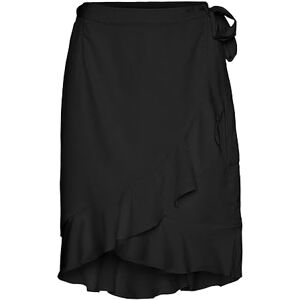 VERO MODA Henna Wrap Short Skirt, svart, M VERO MODA Henna Wrap Short Skirt, svart, M