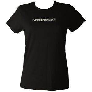 Giorgio Armani Ikonisk logotyp för kvinnor rund hals t-shirt svart M Giorgio Armani Ikonisk logotyp för kvinnor rund hals t-shirt svart M