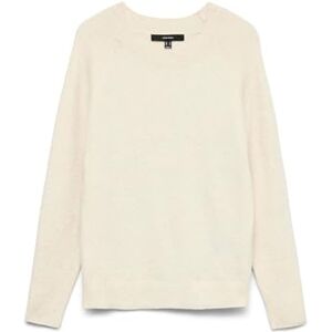 VERO MODA dam VMDOFFY LS O-hals blus GA NOOS 10201022, Vit (björk/melange), S VERO MODA dam VMDOFFY LS O-hals blus GA NOOS 10201022, Vit (björk/melange), S