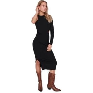 Trendyol Dam mini bodycon anpassad stickad klänning, Svart, XS Trendyol Dam mini bodycon anpassad stickad klänning, Svart, XS