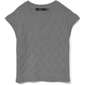 VERO MODA dam Vmpiper Sl V-hals väst Boo, Medium grå melerad, L VERO MODA dam Vmpiper Sl V-hals väst Boo, Medium grå melerad, L