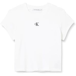 Calvin Jeans S/S stickade toppar ljus vit, Kritvit, 3XL Calvin Jeans S/S stickade toppar ljus vit, Kritvit, 3XL