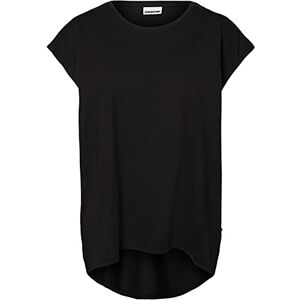 NOISY MAY Nmmathilde S/S Loose Long Top FWD Noos T-shirt, Svart (svart svart), S NOISY MAY Nmmathilde S/S Loose Long Top FWD Noos T-shirt, Svart (svart svart), S
