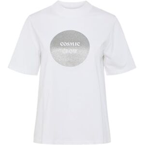PIECES PCPHOEBE Tryckt T-shirt BC, Ljus vit/tryck: kosmisk glöd, S PIECES PCPHOEBE Tryckt T-shirt BC, Ljus vit/tryck: kosmisk glöd, S