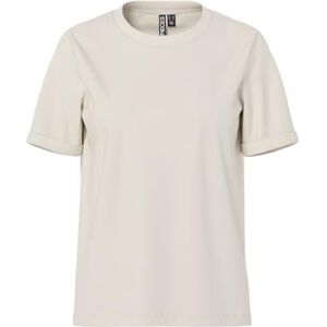PIECES Damer Pcria Ss Fold Up Solid Tee Noos Bc T-shirt, Björk, S PIECES Damer Pcria Ss Fold Up Solid Tee Noos Bc T-shirt, Björk, S