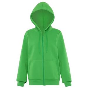 NALLY Snygg huvtröja för kvinnor med dragkedja polyester saftig grön storlek M, Juicy Green, M NALLY Snygg huvtröja för kvinnor med dragkedja polyester saftig grön storlek M, Juicy Green, M