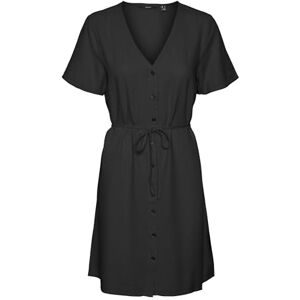 VERO MODA Vmmymilo Ss V-hals klänning WVN Ga Noos, svart, M VERO MODA Vmmymilo Ss V-hals klänning WVN Ga Noos, svart, M