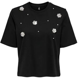 ONLY Onlsilvia Life S/S O-Neck Top JRS, svart, M ONLY Onlsilvia Life S/S O-Neck Top JRS, svart, M