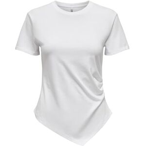 ONLY Onlindy S/S O-Neck Top JRS, Ljus vit, XS ONLY Onlindy S/S O-Neck Top JRS, Ljus vit, XS