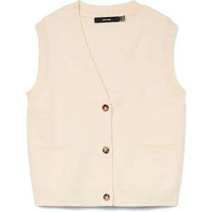 VERO MODA Vmsaba Sl V-hals knapp väst, Björk, S VERO MODA Vmsaba Sl V-hals knapp väst, Björk, S