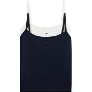 Tommy Jeans dam Tjw 2-pack Essential rem topp Dw0Dw18148 linne multi (Ecru/Dark Night Navy), L Tommy Jeans dam Tjw 2-pack Essential rem topp Dw0Dw18148 linne multi (Ecru/Dark Night Navy), L