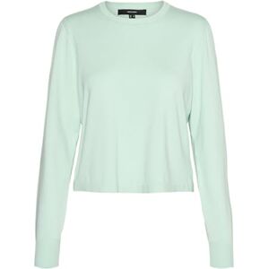 VERO MODA VMSILJE LS O-hals kort tröja GA NOOS, Fåglar ägggrön, XS VERO MODA VMSILJE LS O-hals kort tröja GA NOOS, Fåglar ägggrön, XS