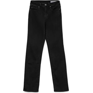 VERO MODA dam Vmflash Mr raka jeans Li133 Ga Noos Female Straight-fit Vmflash Mid Rise rakt skurna jeans, svart, S / 34L VERO MODA dam Vmflash Mr raka jeans Li133 Ga Noos Female Straight-fit Vmflash Mid Rise rakt skurna jeans, svart, S / 34L