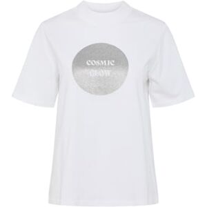 PIECES PCPHOEBE Tryckt T-shirt BC, Ljus vit/tryck: kosmisk glöd, L PIECES PCPHOEBE Tryckt T-shirt BC, Ljus vit/tryck: kosmisk glöd, L