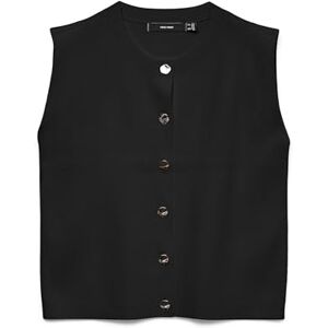 VERO MODA Vmgold SL O-ringad knapp väst Boo, svart, S, Svart, S VERO MODA Vmgold SL O-ringad knapp väst Boo, svart, S, Svart, S