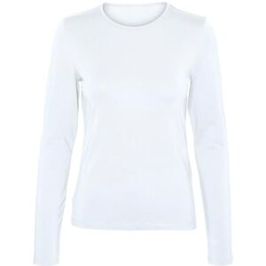 VERO MODA VMLULU LS O-hals topp JRS GA NOOS, Ljus vit, S VERO MODA VMLULU LS O-hals topp JRS GA NOOS, Ljus vit, S