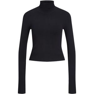 JJXX Bestseller A/S Dam, JXMIA Soft Cropped Roll-hals, stickad SN tröja, svart, M, Schwarz, M JJXX Bestseller A/S Dam, JXMIA Soft Cropped Roll-hals, stickad SN tröja, svart, M, Schwarz, M