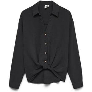 VERO MODA Vmizzy Ls detalj skjorta WVN Btq Ga, svart, S VERO MODA Vmizzy Ls detalj skjorta WVN Btq Ga, svart, S