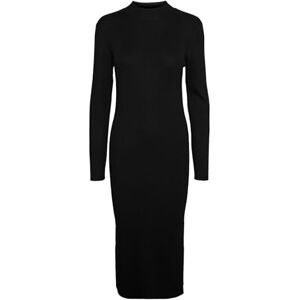 VERO MODA Damer Vmlynzi Ls Calf Knit Dress VMA Noos stickad klänning, svart, M VERO MODA Damer Vmlynzi Ls Calf Knit Dress VMA Noos stickad klänning, svart, M