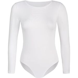 Teyli Bodys dam – långärmad body dam för vardagen – dambody blus dam av högkvalitativt material – dam body elegant med rund hals vit XS, Vit, XS Teyli Bodys dam – långärmad body dam för vardagen – dambody blus dam av högkvalitativt material – dam body elegant med rund hals vit XS, Vit, XS