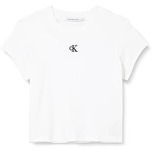 Calvin Jeans S/S stickade toppar ljus vit, Kritvit, XXL Calvin Jeans S/S stickade toppar ljus vit, Kritvit, XXL