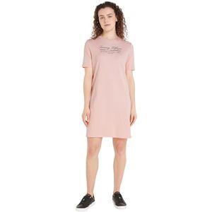 Tommy Hilfiger Dam REG manus grafisk klänning SS WW0WW43545 t-shirt klänning, delikat rosa, M, Rosa (delikat rosa), M Tommy Hilfiger Dam REG manus grafisk klänning SS WW0WW43545 t-shirt klänning, delikat rosa, M, Rosa (delikat rosa), M