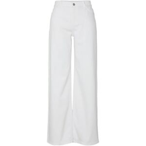 PIECES Pcsilke Mw Wide Colered Jeans Noos Bc, Ljus vit, 27W / 30L PIECES Pcsilke Mw Wide Colered Jeans Noos Bc, Ljus vit, 27W / 30L
