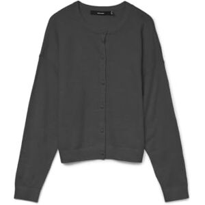 VERO MODA Vmmarina Ls O-hals cardigan Noos, Mörkgrå melange, S VERO MODA Vmmarina Ls O-hals cardigan Noos, Mörkgrå melange, S