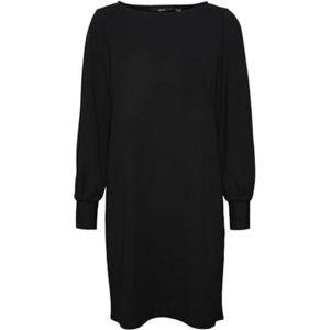 VERO MODA VMALLISON LS Boatneck Short Dress JRS GA, svart, M VERO MODA VMALLISON LS Boatneck Short Dress JRS GA, svart, M