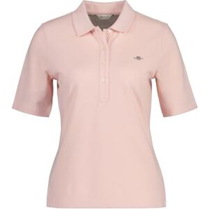 GANT Dam Slim Shield Ss Pique pikétröja, Blekd rosa, M GANT Dam Slim Shield Ss Pique pikétröja, Blekd rosa, M