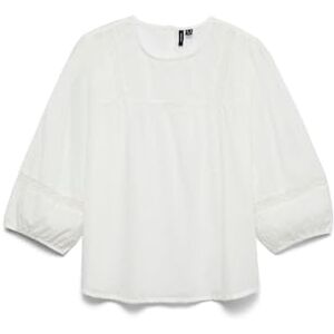 VERO MODA Vmtrine 3/4 Lace Top WVN Ga Noos, Snövit, L VERO MODA Vmtrine 3/4 Lace Top WVN Ga Noos, Snövit, L