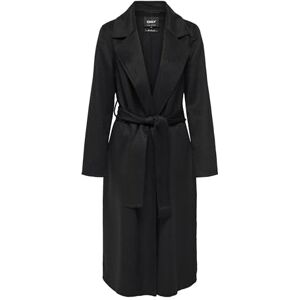ONLY Onlbelina Belted handgjord ullrock OTW kappa, svart, M ONLY Onlbelina Belted handgjord ullrock OTW kappa, svart, M