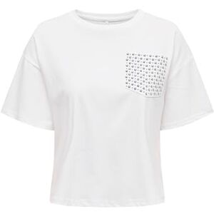 ONLY Onlterza S/S O-Neck Top Box JRS, Ljus vit, M ONLY Onlterza S/S O-Neck Top Box JRS, Ljus vit, M