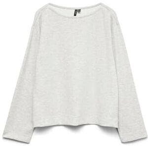 VERO MODA Vmhali L/S Boat Neck Top JRS Ga Boo, Ljusgrå melange, M VERO MODA Vmhali L/S Boat Neck Top JRS Ga Boo, Ljusgrå melange, M