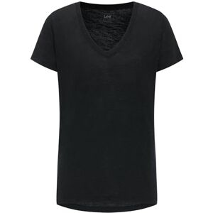 Lee V Neck T-shirt för kvinnor, svart, XL Lee V Neck T-shirt för kvinnor, svart, XL