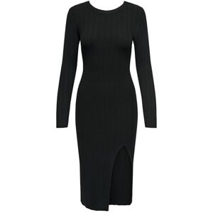 ONLY Dam Onlmeddi Ls Rib O-hals klänning Cc KNT klänning, svart, M ONLY Dam Onlmeddi Ls Rib O-hals klänning Cc KNT klänning, svart, M