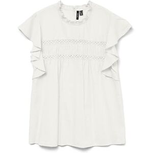 VERO MODA VMTRINE SL LACE TOP WVN, Snövit, XL VERO MODA VMTRINE SL LACE TOP WVN, Snövit, XL