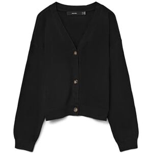 VERO MODA Vmsaba full nål Ls V-hals Cardi Noos, svart, XS VERO MODA Vmsaba full nål Ls V-hals Cardi Noos, svart, XS