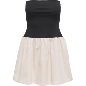 ONLY Onlnadia Tube Mix Dress WVN, svart, L ONLY Onlnadia Tube Mix Dress WVN, svart, L