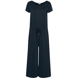 Part Two Kvinnors Jumpsuit kortärmad breda ben beskuren tröja rund hals, Mörk marinblå, L Part Two Kvinnors Jumpsuit kortärmad breda ben beskuren tröja rund hals, Mörk marinblå, L