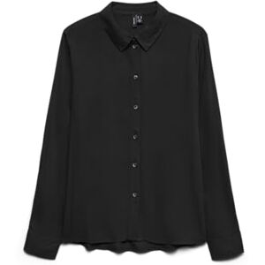 VERO MODA Vmbumpy L/S Basic Shirt WVN Ga Noos, svart, S VERO MODA Vmbumpy L/S Basic Shirt WVN Ga Noos, svart, S