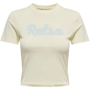 ONLY Onlkelly Life S/S Short Print Top Boxjrs, Citron Icing, XL ONLY Onlkelly Life S/S Short Print Top Boxjrs, Citron Icing, XL