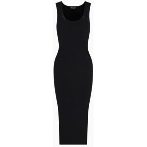 Giorgio Armani Damkonst Sella, sustainable, metalllogotypplatta, klänning, svart, XS, svart, XS Giorgio Armani Damkonst Sella, sustainable, metalllogotypplatta, klänning, svart, XS, svart, XS