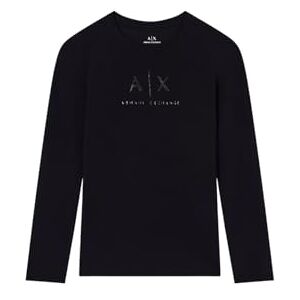 Giorgio Armani Dam långärmad främre strass logotyp smal passform skjorta, svart, XS Giorgio Armani Dam långärmad främre strass logotyp smal passform skjorta, svart, XS