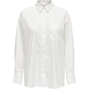 ONLY ONLPENA LS detalj skjorta WVN, Ljus vit, M ONLY ONLPENA LS detalj skjorta WVN, Ljus vit, M