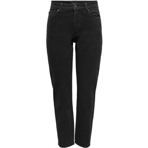 ONLY Damer ONLEMILY HW STR CRP ANK RAW MAE034 15219264, Svart denim, 26W / 30L ONLY Damer ONLEMILY HW STR CRP ANK RAW MAE034 15219264, Svart denim, 26W / 30L